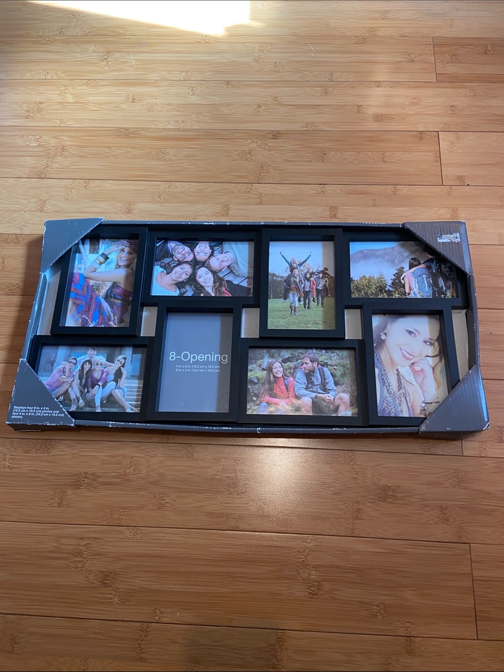 Multi-Opening Black Photo Frame Collage - 8-Opening